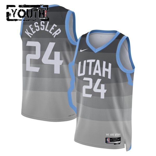 Utah Jazz Trikot Walker Kessler Nike 2025-26 City Edition Grau Swingman - Kinder Utah Jazz Trikot Walker Kessler Nike 2025-26 City Edition Grau Swingman - Kinder